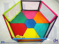 Baby Play Pen with Mattress 6 Panel Play pen Free 25 Balls Sturdy Frame 6 Panels 24" (H) x 36" (L) 5.25ft Play Area. 