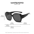MATEYOYO Women Sunglasses Dual Use Glasses Cover Fashion Sunglasses UV400 Sunglasses Large Frame Sunglasses Glasses Cover HD Polarized Lens Myopia Sunglasses Cover Outdoor Travel Driving. 