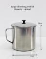 Stainless Steel Milk & Coffee Mug / Drinking Large Cup with Lid. 