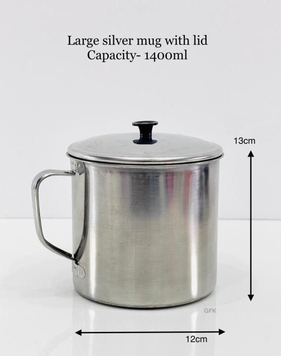 Stainless%20Steel%20Milk%20&%20Coffee%20Mug%20/%20Drinking%20Large%20Cup%20with%20Lid%20-%20Image%202