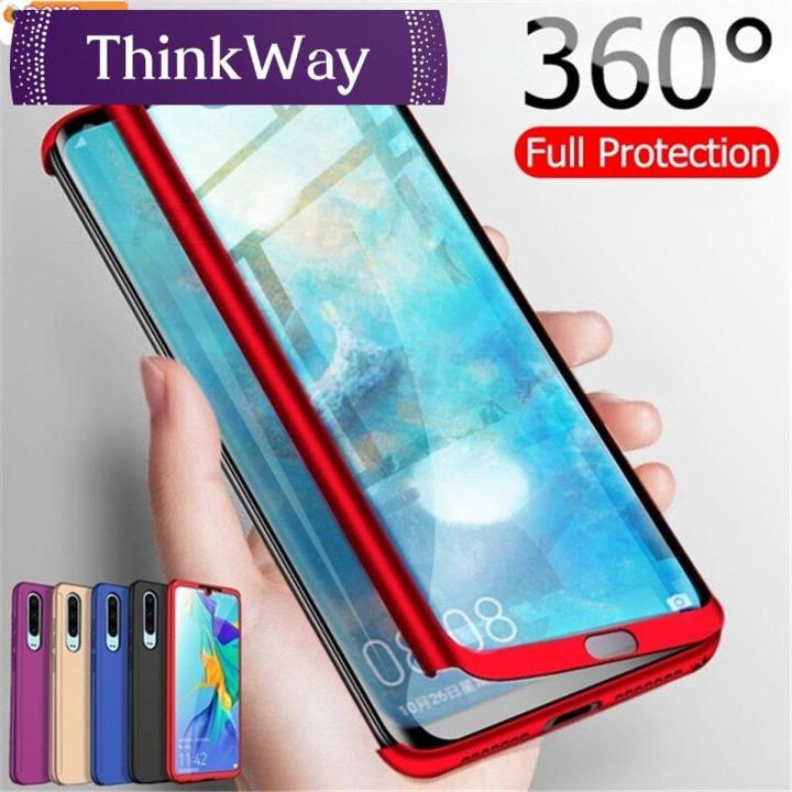 【ThinkWay】360 Full Body Phone Casing OPPO A53  A33 A93 A5S A12 A3S A7 A1K A83 F11 Pro F9 F7 A52 A92 Protective Case with Tempered Glass Film