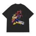 Oversize Men's Deadpool & Wolverine||  Movie Drop 0.4 2024 Dissing graphic Print Tee fast Fashion Baggy T Shirt. 