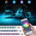 8PCS Motorcycle Underglow LED Light Kit, App Control Multicolor Motorcycle LED Light Kit RGB Strips Light Waterproof Parts Accessories. 