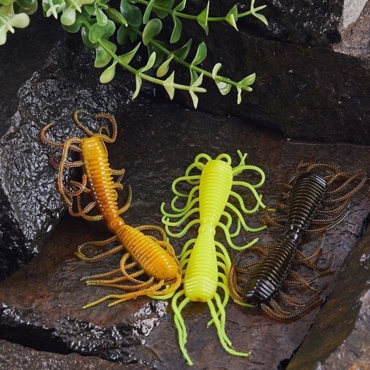 Lure Bait Soft Bait Frog Man Explosion Floating Shrimp Lead-Free Ned Fake Bait Black Pit Soft Worm Mandarin Fish Bass Fish Mandarin Fish [Top-notch quality]