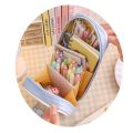 【MINISO】 Cute Creative Transparent Canvas Large Capacity Pen Pouch Children Cartoon Student Stationery Transparent Plastic Pen Case Pouch. 