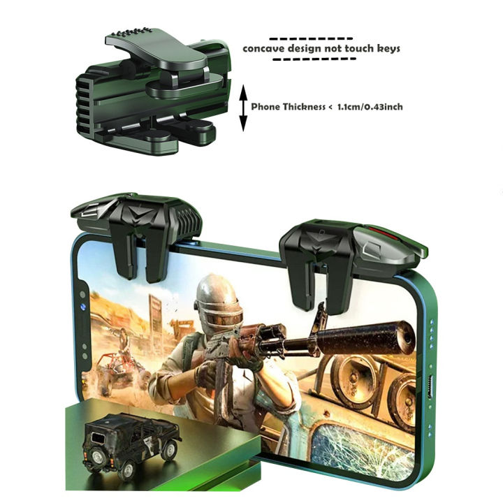 Brand%20New%20Sarafox%20F6%206%20Finger%20Mobile%20Game%20Trigger%20Controller%20Alloy%20Gamepad%20Joystick%20Aim%20L1%20R1%20Key%20Button%20for%20IPhone%20-%20Image%204