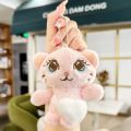 Soft Doll Plush Cat Keychain Satchel Pendant PP Cotton Plush Kitten With Love Bag Plush Toy  Lovely Birthday Gifts. 