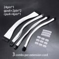 Sleeved Pc Psu Extension Cable Cpu Gpu Sata 1Pcs Atx 24Pin/Eps 4+4Pin/Pci-E 8Pin/Pci-E 6Pin Power Power Cord Module Line Motherboard Graphics Card Extension Cable. 