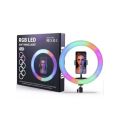 RGB LED Ring Light MJ33 Multiple Colorful Effects Suitable For Portrait Photography, Stream Video, Live Broadcast Colorful Creative Photography Ring Lights. 