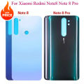 New For Xiaomi Redmi Note8 Note 8 Pro Battery Back Cover 3D Glass Panel For Redmi Note 8 Rear Door Housing Case Adhesive Replace. 
