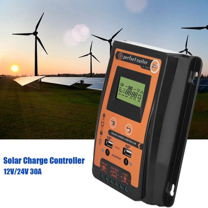 Solar%20Charge%20Controller%2012V%2024V%20Solar%20Battery%20Regulator%20Dual%20USB%20Port%20LCD%20Display%20-%20Image%205