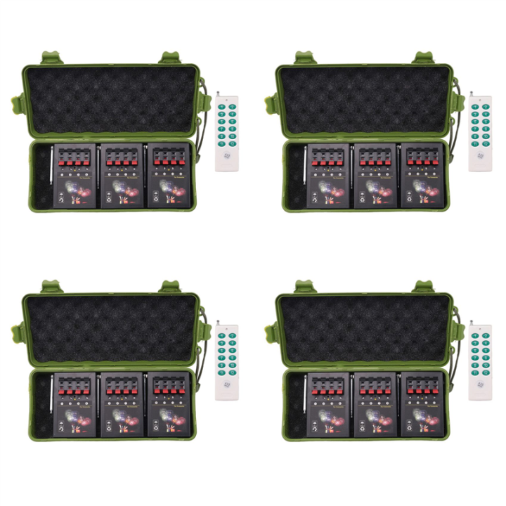 4X Firing System Machine 12 Cue Channel Cold Pyro Pyrotechnic Display Fuse Cracker Firework Artifice Cake Shell