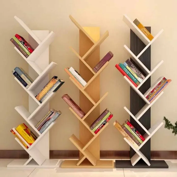 Wooden Bookshelf, Tree Bookshelf, Book Stand For Home, Bookshelf Decor Holder