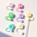 【Bestseller Alert】 Flower Straw Cover Caps Straw Tips Lid 10mm Reusable Dust-Proof Straw Topper For Stanleys Cup Party Decor. 