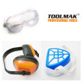 Safety Protective Set - 3pc - Goggles Mask Ear Muff. 