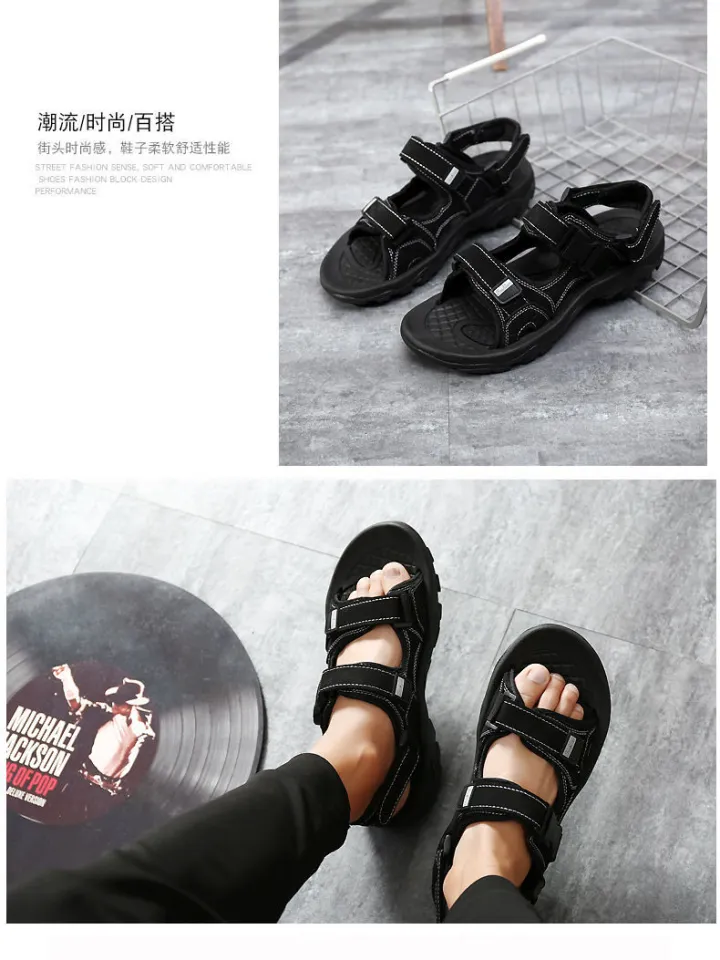 Vietnam Leather Sandals Men Beach Shoes2023New Summer Slippers Two