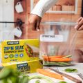 Easy Zip N Seal Resealable Ziplock Storage Bags Large (15pcs) Durable, Airtight, Multi-Purpose Food & Household Storage Solution. 