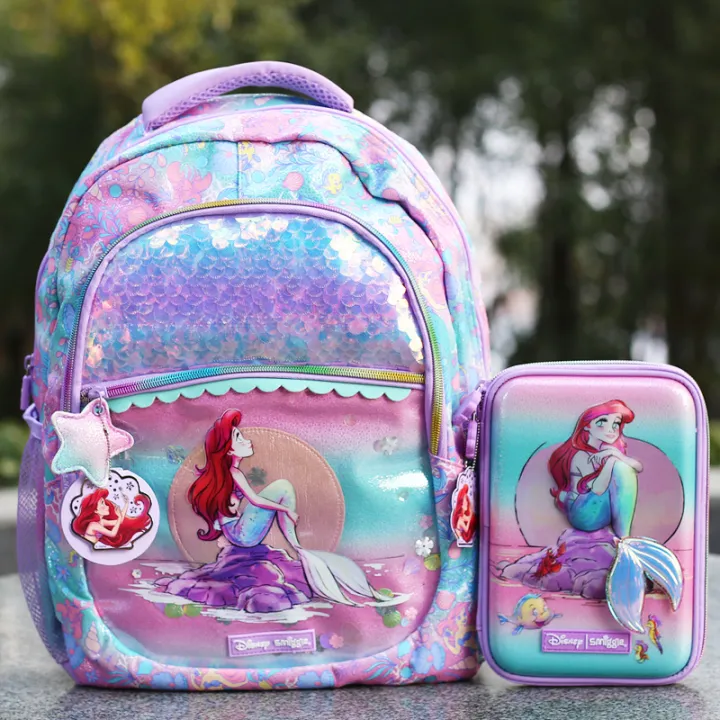 Genuine%20Disney%20Australia%20Smiggle%20Mermaid%20School%20Bag%20Children%20Stationery%20Student%20Pen%20Case%20Lunch%20Bag%20Backpack%20Children's%20Gift%20-%20Image%202