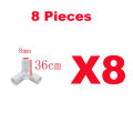 3 Way White Pvc Tent Feet Corner Center Connector Pvc Straight Elbow Tee Connector Plastic Joint Diy Wardrobe Tent Fittings. 