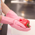 Female waterproof rubber latex dishwashing gloves kitchen durable cleaning housework chores dishwashing tools. 