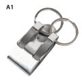 Stainless Steel Keychain Safety Heavy Belt Key Clip Detachable Belt Keychain. 