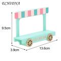 Dollhouse Ice Cream Cart Mini Ice Cream Van Wooden Toy Role Play Dollhouse Trolley Cart for Boys Girls Pretend Play 3 Dollhouse Accessories. 