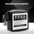 Mechanical Fuel Gauge 4-Digit Fuel Flow Mechanical Fuel Flow Meter 25Mm (1 inch Internal Thread) 5-30 GPM/20-120L/Min. 