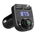 X8 Car FM Transmitter Dual USB Charger Transmitter Hands-free Bluetooth Car Kit Aux Modulator Car Audio MP3 Player. 