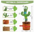 New Arrival’s Plush Dancing Cactus Kid Toy Children Gift Songs Singing Voice Recording Speaking Luminous Twisting Plush Funny Toy. 