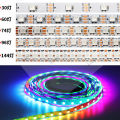 WS2812B WS2812 Digital Flexible Individually Addressable Pixel Led Strip RGB LED Strip 30/60/74/96/144Pixel/Leds/M Tape Light 5V. 