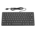 Keyboard Mini Keyboard K-1000 Wired Usb Mini Keyboard Black Color for computers / laptops / tablets. 