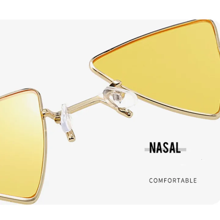 Colorful%20Lens%20Triangular%20Punk%20Sunglasses%20Fashion%20Accessory%20Small%20Size%20Y2k%20Style%20Hippie%20Triangular%20Shades%20Metal%20Frame%20Tinted%20Lens%20Triangular%20Eyewear%20for%20Costume%20Parties%20Streetwear%20Fashion%20Music%20-%20Image%202