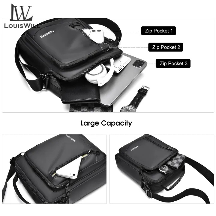 LouisWill%20Men's%20Shoulder%20Bag%20Cross%20Body%20Bag%20Pouch%20Bag%20Casual%20Men%20Chest%20Bag%20Men%20Fashion%20Shoulder%20Bag%20Waterproof%20PU%20Leather%20Casual%20Sport%20Street%20Bag%20for%20Travel%20Outdoor%20-%20Image%206