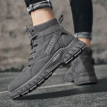 Men casual shoes high-top 2023 new canvas Martin boots outdoor breathable non-slip hiking sneakers size EU 39-44. 