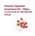 Ceramic Capacitor pF Assortment Kit of 100 pcs. 