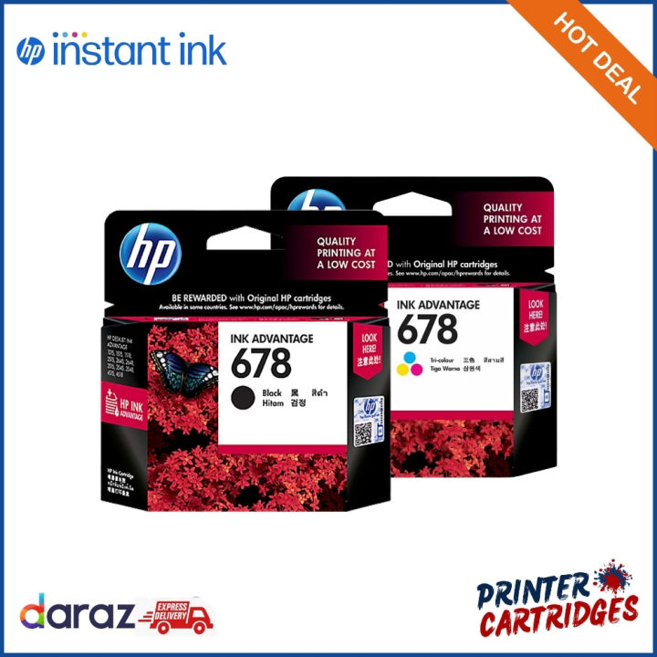 HP 678 | HP678 | HP-678 Black / Tri-color Original Ink (CZ107AA), (CZ108AA)| Printer Cartridges.lk | Best Price in Sri Lanka