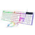 Bajeal T350 Keyboard and Mouse LED Light 104 Keys USB Wired Gaming Keyboard Mouse Combo. 