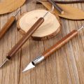 6Pcs/Set DIY Pottery Clay Tools Wooden Handle Pottery Carving Tool For Pottery Sculpture Ceramic Clay Trimming Cutting Kit. 