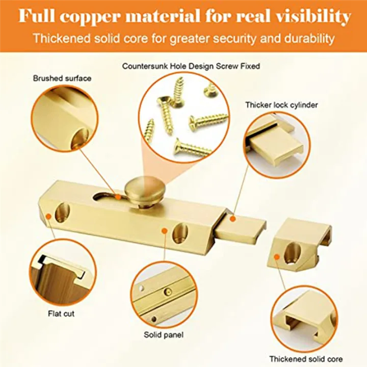 NCANRUI%20Door%20Locks,%20Brass%20Mount%20Sliding%20Door%20Locks,%20Door%20Latches%20for%20Bedroom/Bathroom/Cabinet%20(Gold)%20-%20Image%207