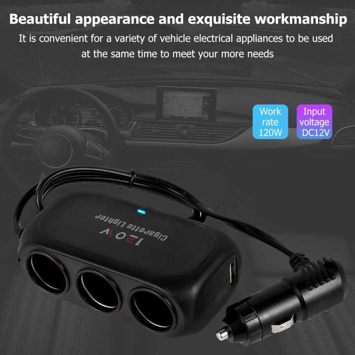 3%20Socket%20USB%20Car%20Charger%20Dual%20USB%20Car%20Fast%20Charger%20120W%2012V%2024V%20Car%20Charger%20Adapter%20-%20Image%204