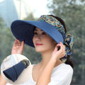 bellylady Women Sun Hat Wide Brim Uv Protective Summer Foldable Outdoor Cycling Topless Beach Cap. 