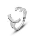 Enacolor Simle Face Flower Titanium Steel Opening Ring for Women Student Gifts Cute Accessories. 