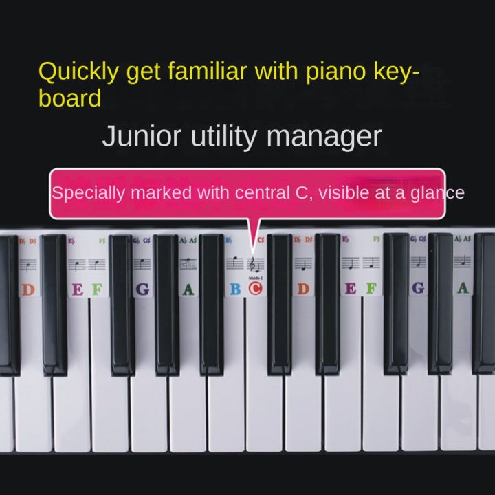 Piano%20Keyboard%20Stickers%20Grand/Electric%20Piano%2088%20Keys%20Stave%20Notation%20Note%20Strip%20Label%20Symbol%20for%20Beginners%20Students%20-%20Image%202