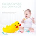 4Pcs Cute Rubber Duck Family Set for Baby Shower Squeak Swimming Fun Kids Floating Bath Duck Toys. 