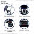 Lightweight Folding Baby Stroller with adjustment wheels lock  step fold able for sleep comfortable slee for baby |Infinity needs|. 