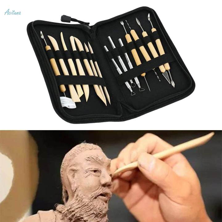 14x Clay Tools DIY Art Crafts Modeling Cutting Ceramics Clay Sculpting Tools