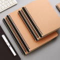 A5 size Spiral coil sketchbook Recyclable B6 size Coil-bound Kraft paper notebook Retro Kraft paper Sketch painting diary for Artists Students Drawing -taking Scrapbooking. 