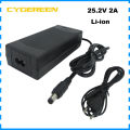 ShopSphere 25.2V 2A Li ion Charger 6S 21.6V 22.2V Lithium 18650 Charger DC Connector 100-240V Input. 