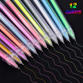 Highlight Color Pen 0.5 mm Extra Fine Point Pens Gel Ink Pens for Drawing Sketching Illustration Adult Coloring Journaling Set of 12. 