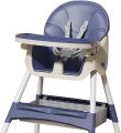 Foldable Baby High Chair, Infant Chair with 4 Silent Wheel, Lightweight Multifunctional Toddlers Dining Chair for Feeding, Blue with Cushion | INeedz HC401. 